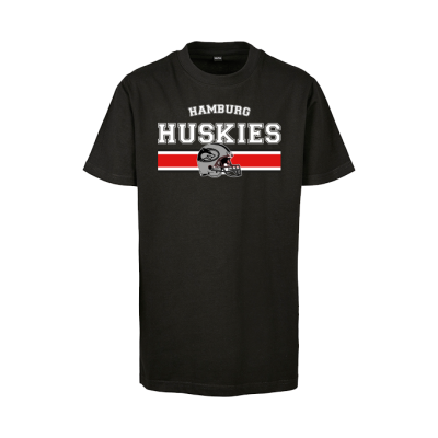 Kinder-T-Shirt Huskies Helm, schwarz