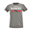 Frauen-T-Shirt Huskies Helm, grau